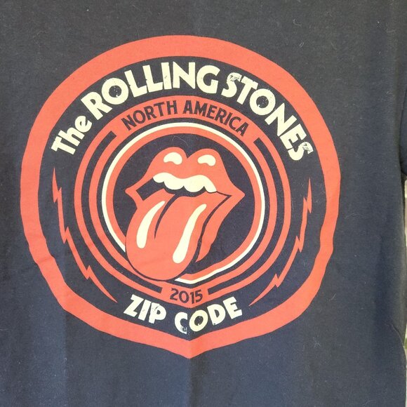 The Rolling Stones Zip Code North America 2015 Tour T-Shirt Men’s Size Small - Picture 3 of 8